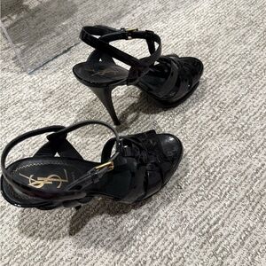 Yves Saint Laurent Black Patent Leather Tribute